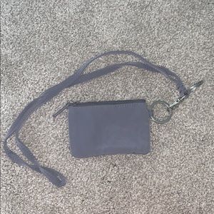 Vera Bradley Solid grey keychain/ID holder